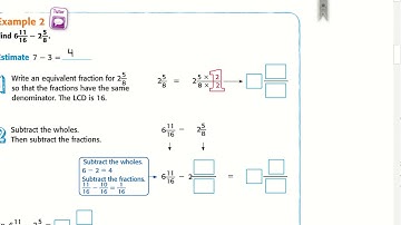 5th Grade Math Chapter 9 Lesson 12: Subtract Mixed Numbers