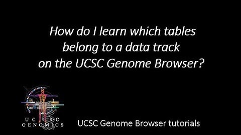 How do I learn which tables belong to a data track on the UCSC Genome Browser?