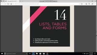 CSS Class 4 Chapter  List Table & Form 