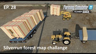 Silverrun forest map challange / FS22 / selling walls, trouble with train / EP 28