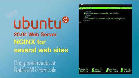 14 Setup NGINX for several sites and test subdomains with NGINX server blocks Ubuntu 20.04
