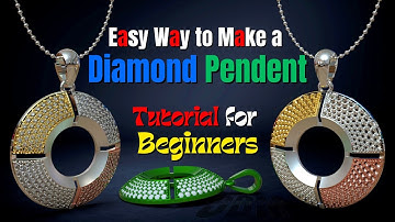 Easy Way to Make a Diamond Pendent | Tutorial for Beginners | Learn CAD Design Tutorials