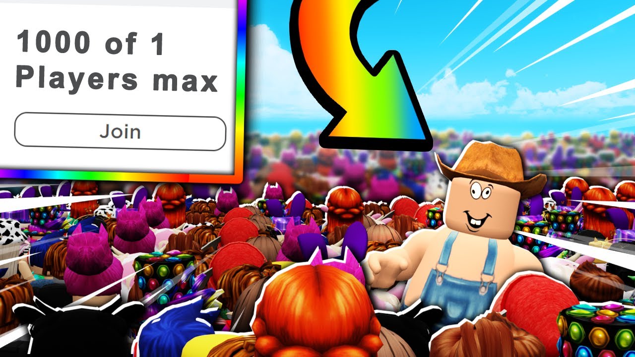 We Put Over 1 000 Roblox Players In 1 Server Youtube - roblox how to get 200 player servers