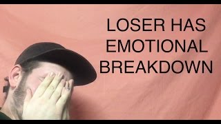 Loser has emotional breakdown on camera