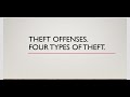 Four Types Of Theft.