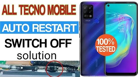 Tecno pova automatic restart problem / All tecno mobile auto restart problem
