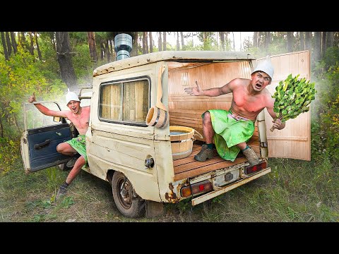 Сделали Баню на колесах и испытали её на бездорожье!
