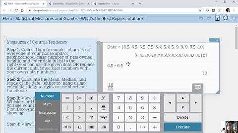 Simple Statistical Plots and Explorations of Data (ES/MS) (Mini-Math Lesson)