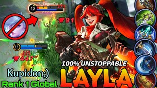 100% Unstoppable Layla Monster Gold Lane - Top 1 Global Layla by Kupidon;) - Mobile Legends