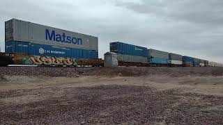 EB BNSF Domestic Intermodal/Port Stack Train At Minneola CA! #bigbossrailfanner
