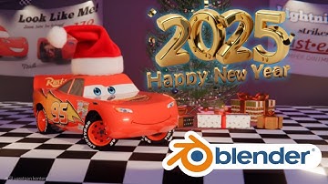Happy new year!!! Cars (Blender3D Animation)#pixar #blender #lightningmcqueen #mcqueen #animation
