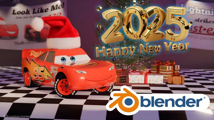 Happy new year!!! Cars (Blender3D Animation)#pixar #blender #lightningmcqueen #mcqueen #animation