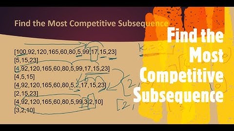Find the Most Competitive Subsequence | LeetCode 1673 | Coders Camp