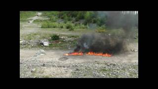 Lighting up fireworks with gas & Hummer offroading