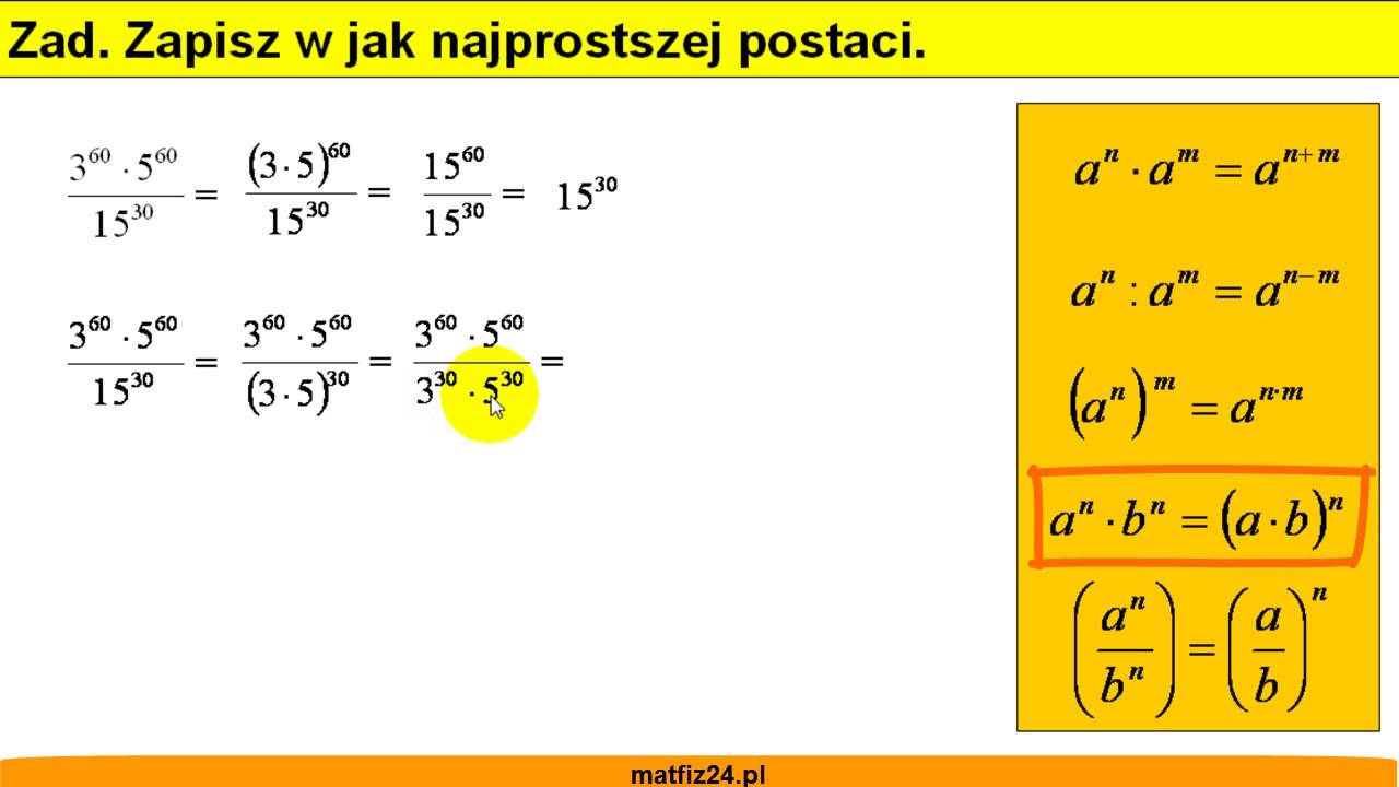 Liczby Od 1 Do 20 Do Potęgi 3 Własności potęgowania i wzory potęg - Matfiz24.pl - YouTube