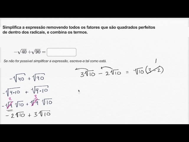 Simplificação de raízes quadradas (com variáveis) (vídeo)