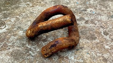 Making a Knife From An Old Railroad Clips ( part-1)