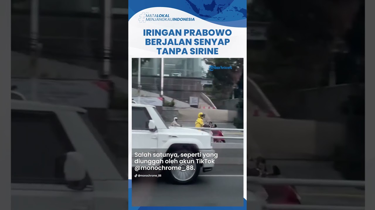 Banjir Pujian, Momen Iring-iringan Presiden Prabowo Senyap Tanpa Sirine saat Melintas di Jalan Raya