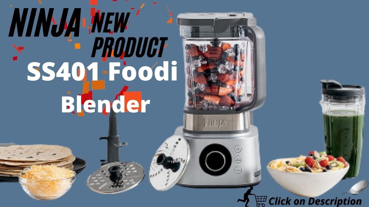  Ninja SS401 Foodi Power Blender Ultimate System with 72 oz  Blending & Food Processing Pitcher, XL Smoothie Bowl Maker and Nutrient  Extractor* & 7 Functions, Silver: Home & Kitchen