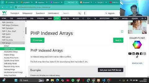 Tugas Video Pemrograman Web PHP arrays dan Functions