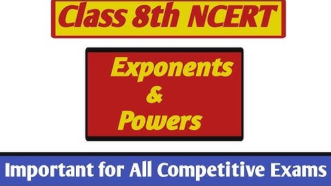 Exponents & Powers Class 8th || Chap 12 || Important Mcqs for Competitive Exams   @sarimmcqsacademy