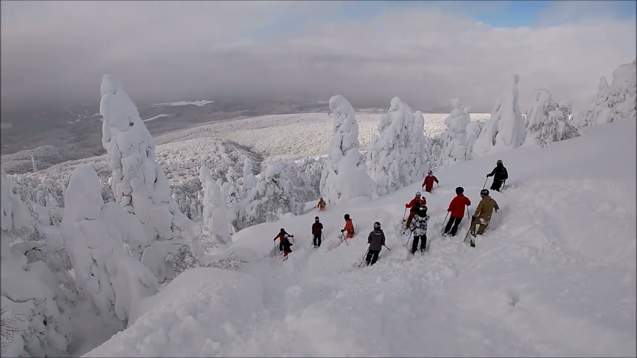晴れの樹氷 大勢のスキーヤーさんとエンジョイ編 25.1.3