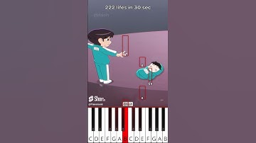222 Life in 30 sec | Squid Game (@fash) - Octave Piano Tutorial