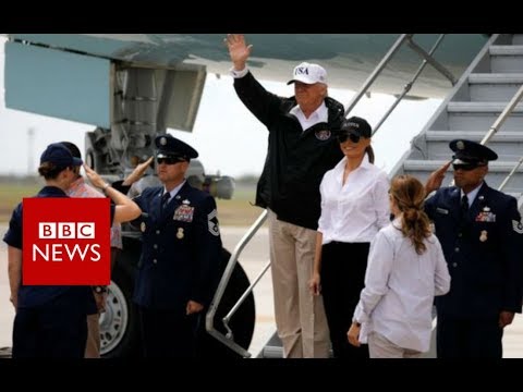 Houston flood: Trump visits Texas amid 'epic' rainfall - BBC News