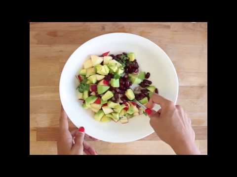 Video: Come Fare Un'insalata Di Fagioli Magri E Avocado