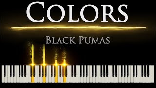 Video thumbnail of "BLACK PUMAS | COLORS ► Tutorial Solo Piano Visualizer 🎹 Marc Auguste Bonaparte"