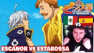 Español reacciona a Nanatsu No Taizai LATINO | Escanor vs Estarossa