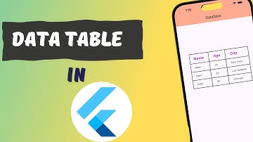 How to Create Table in Flutter || Datatable in Flutter