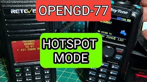 OPENGD-77 , HOTSPOT MODE ,RT3S - PISTAR & BLUEDV