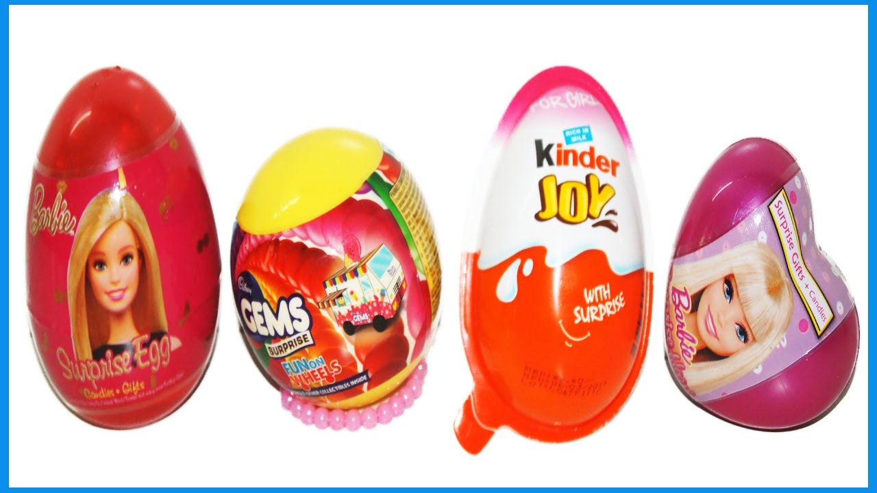 Egg Surprises With Frozen Elsa | Eggs Barbie Gems Kinder Joy | Gems Bus Bracelet Doll Stickers candy