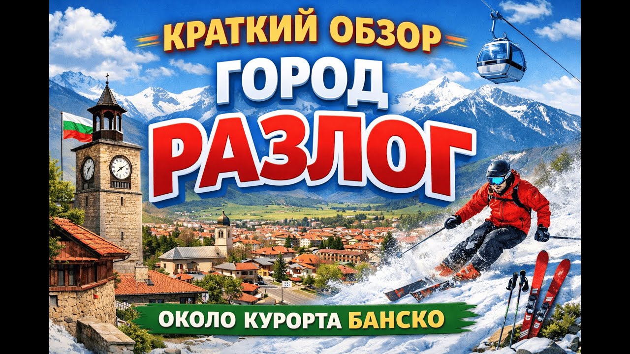 Город Разлог, возле горнолыжного курорта Банско в Болгарии. Краткий обзор