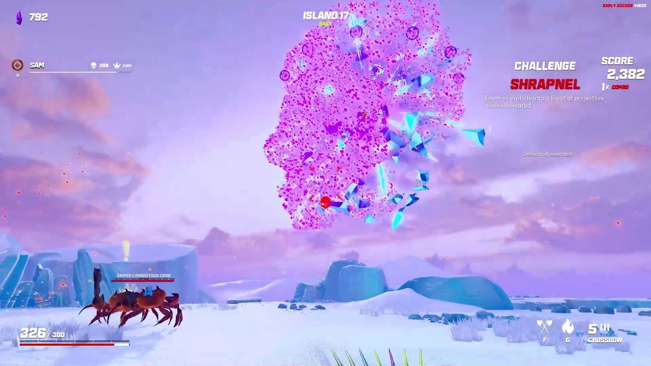 Crab Champions speedrun I achievement unlock (Using Crossbow) YouTube