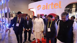 PM Modi visits exhibition at inauguration of India Mobile Congress in New Delhi