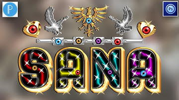 How To Make A Glass Font Editing Name Step By Step In PixelLab Ps Cc Ps Touch | Zarraq Creation