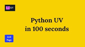 Python UV in 100 seconds