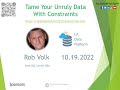 Tame Your Unruly Data With Constraints by Rob Volk