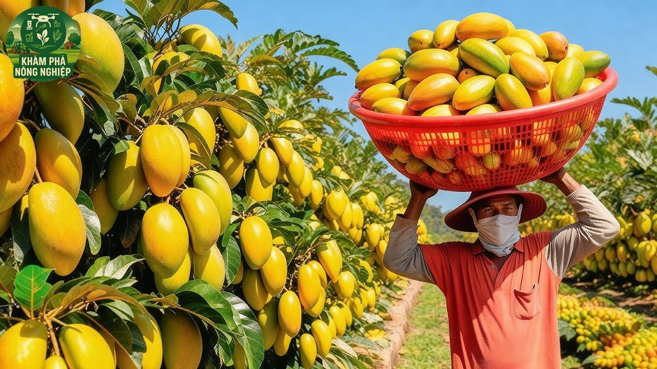 Quy Trình Trồng & Thu Hoạch Xoài 🥭 – Cách Họ Biến Trái Xoài Thành Đồ Uống Ngon Tuyệt!