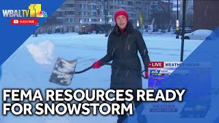 DC Bureau: FEMA monitoring widespread snowfall