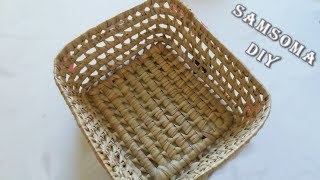 عندك سلة قش قديمة مثل هذه ؟؟ اليك هذه الفكرة لاعادة تدويرها والاستفادة منها / DIY : decorate basket