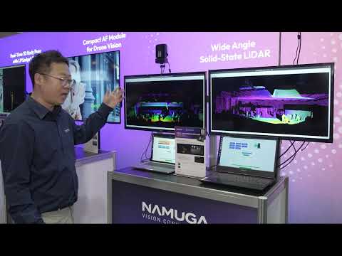 NAMUGA Demonstration of the Stella120 and 180 -  Wide-Angle Solid-State LiDAR Modules