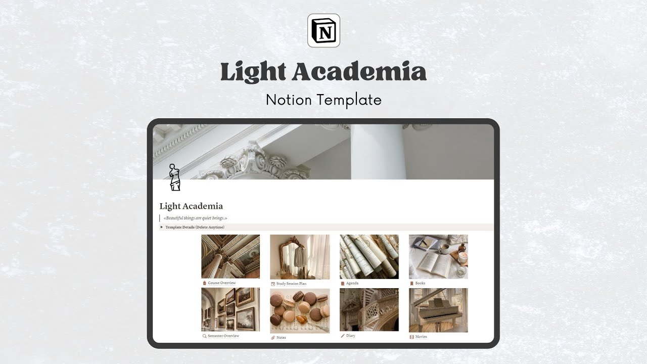 Light Academia Notion template for students YouTube