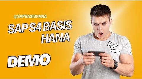 SAP S4 BASIS & HANA ADMIN - DEMO