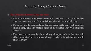 Python – NumPy Part 2
