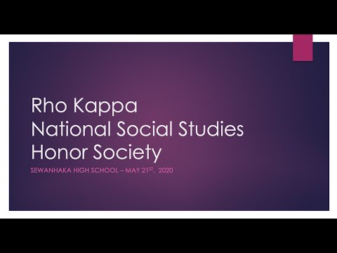 Rho Kappa National Social Studies Honor Society
