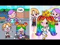 Rainbow Hair Made Me Popular At Schools | Toca Sad Story | Toca Boca Life World | Toca Animation