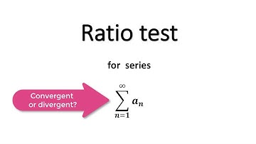 Ratio test for infinite series
